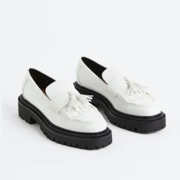 H&M chunky white loafers NWT - Picture 1 of 9